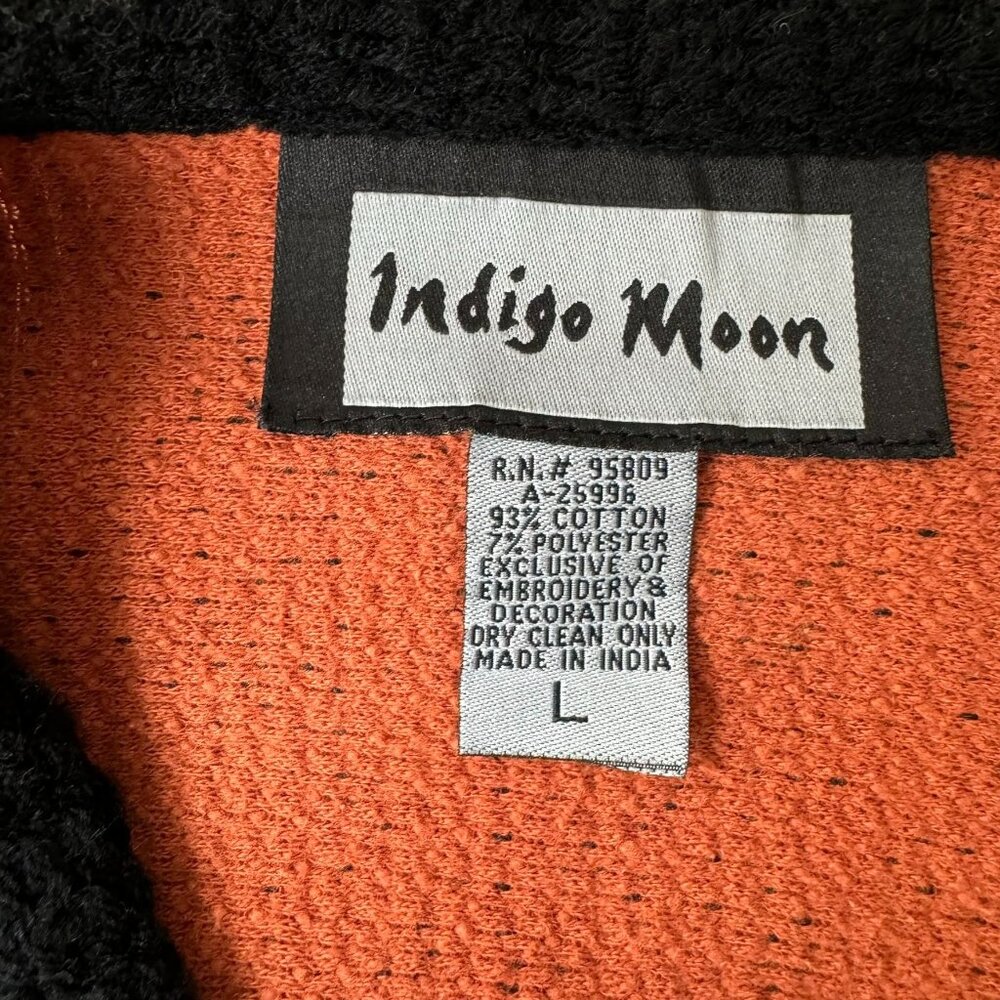 Indigo Moon Embroidered Patchwork Cardigan - image 7